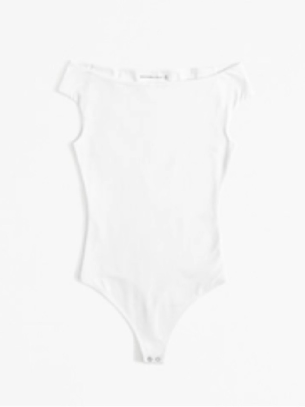 [M] Abercrombie & Fitch White Boatneck Sleeveless Bodysuit